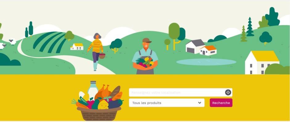 Frais et local la plateforme pour manger sain