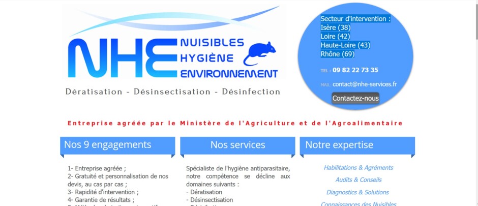 NHE nuisibles hygiène environnement