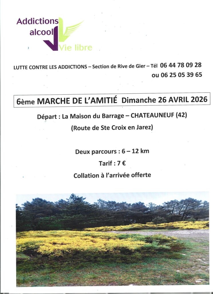 Affiche 6ème Marche de l'Amitié Rive de Gier