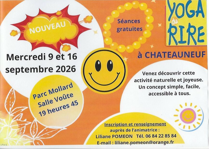 Découvrez gratuitement le Yoga du Rire en septembre