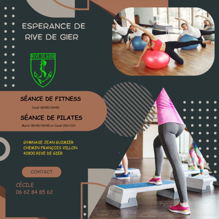 Rejoignez l'Espérance de Rive de Gier pour la saison 2026/2027 ! Cours de Fitness et Pilates au Gymnase Jean Guimier. Prenez soin de votre corps cet automne !