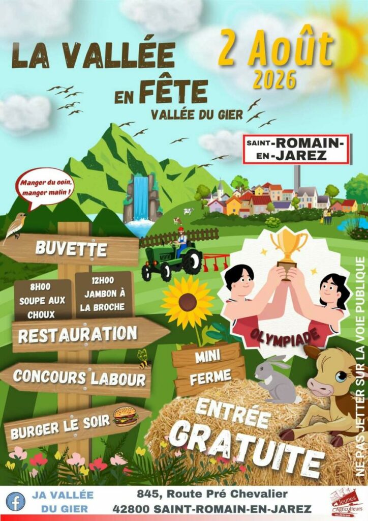 Programme des animations de La Vallée en Fête : concours de labour, mini-ferme et repas locaux.